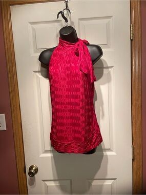 Women's red Halter Tie-Neck Sleeveless Top